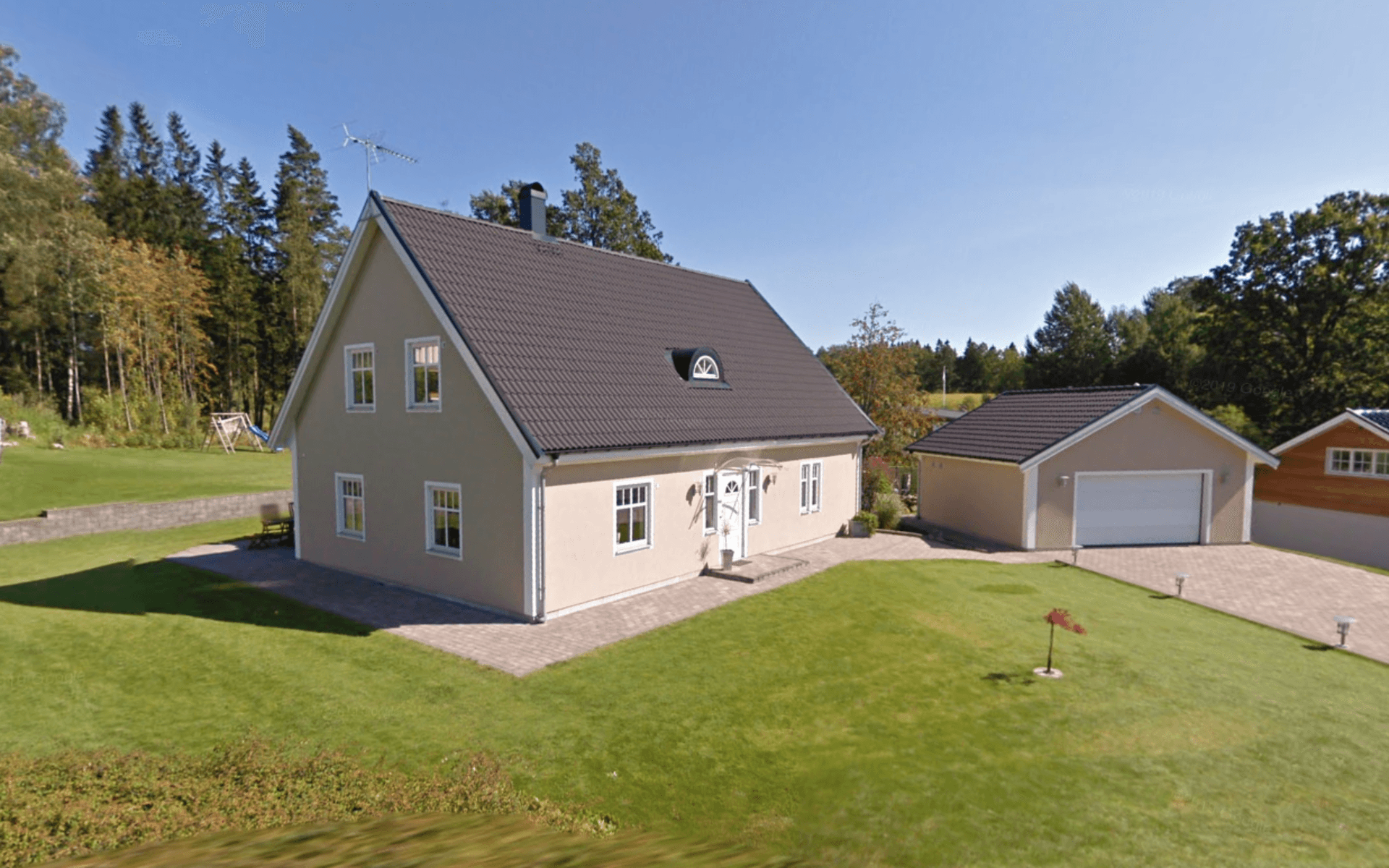 Haglunds villa i Brämhult är nu såld. Skärmdump: Google Maps.