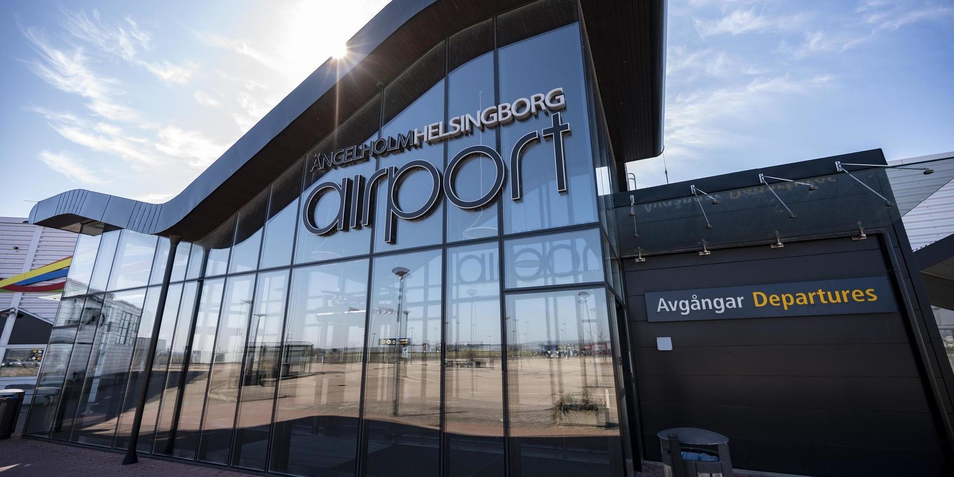 Stängt och öde på Ängelholm Helsingborg Airport i början på april under coronapandemin.