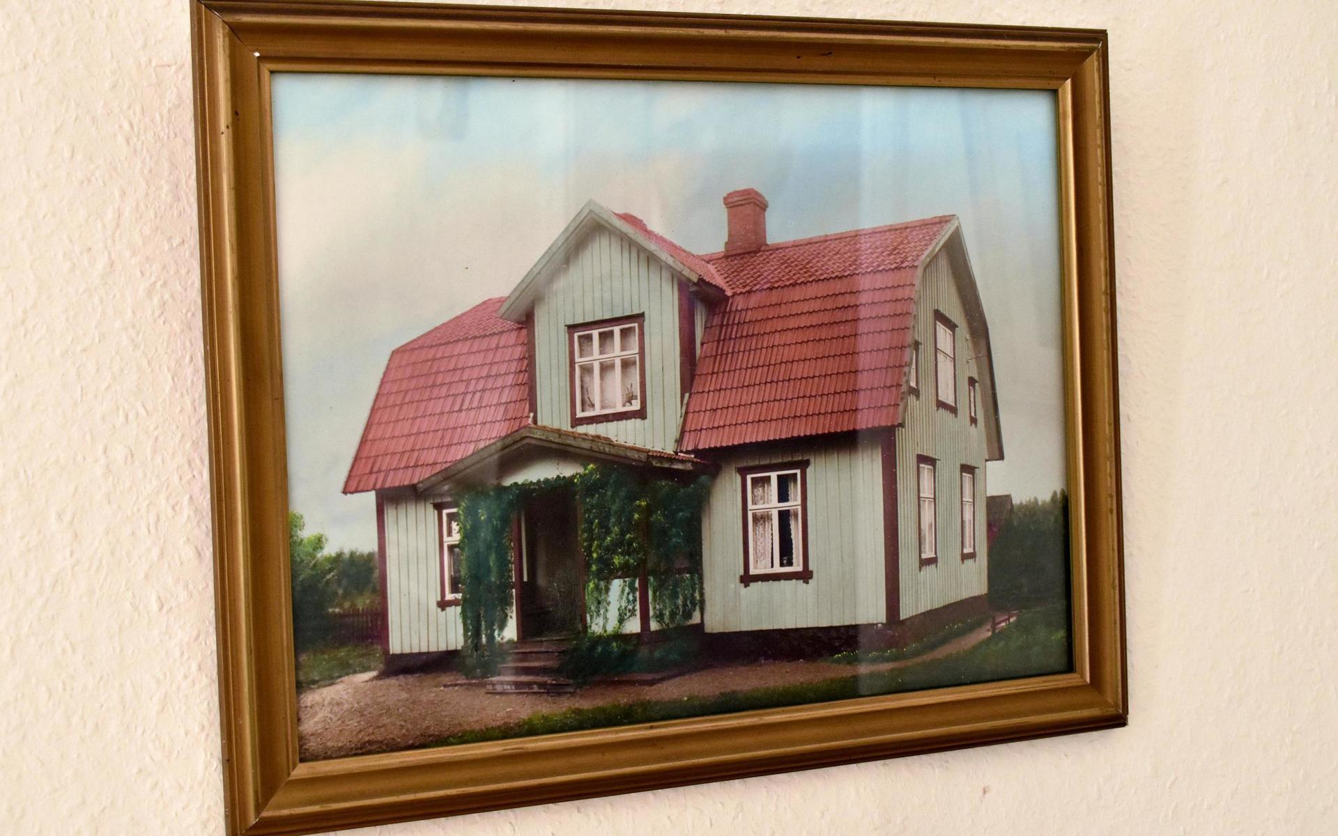 Huset på Fagerhultsvägen i sin originalfärg...