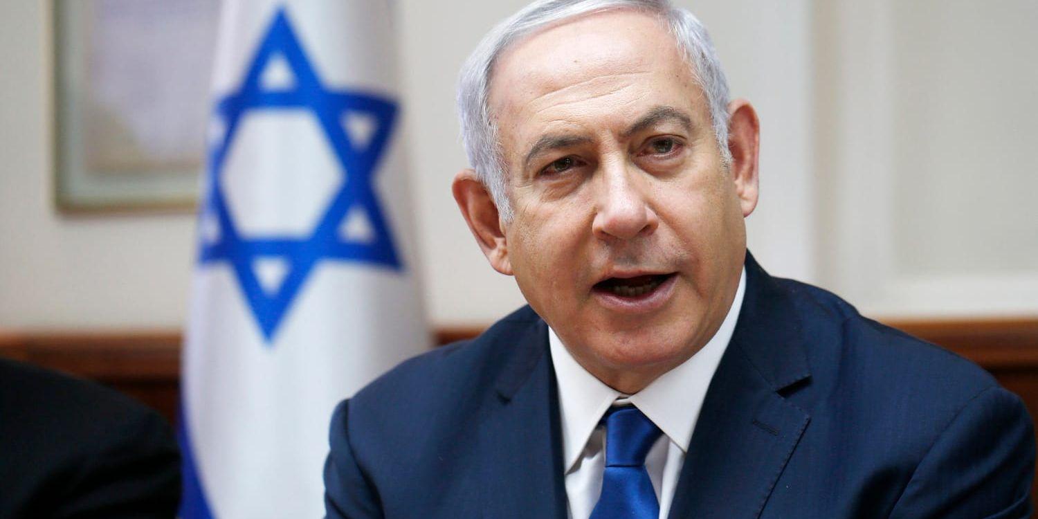Benjamin Netanyahu, premiärminister i Israel vars parlament har antagit en ny kontroversiell lag som bland annat definierar landet som "det judiska folkets nationalstat". Arkivbild.