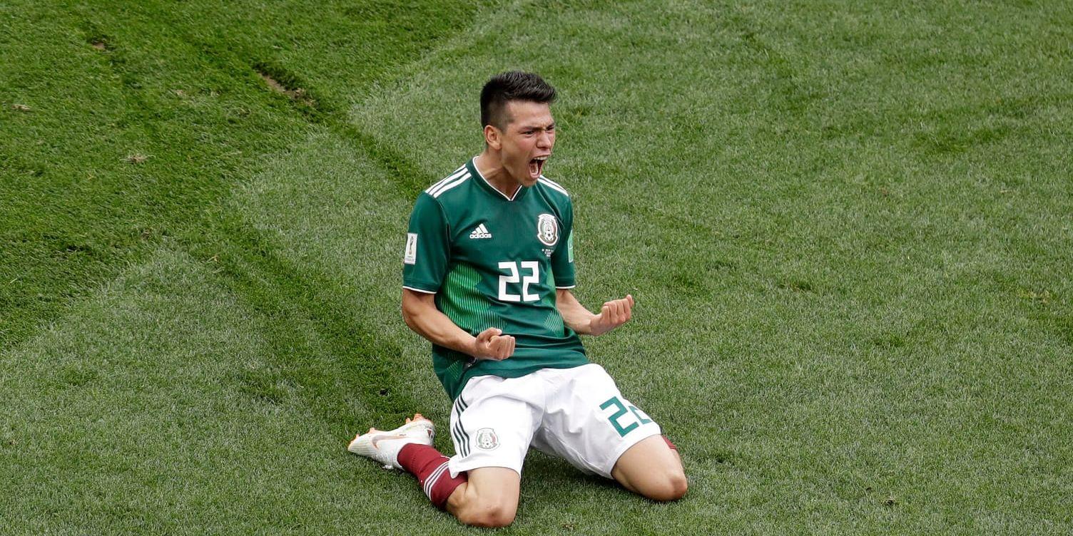Hirving Lozano var segerskytt när Mexiko mötte Tyskland i VM-premiären. Arkivbild.