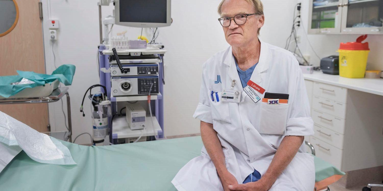 – Vi kan inte lägga in de patienter som behöver läggas in, säger Johan Styrud, överläkare på Danderyds sjukhus i Stockholm.