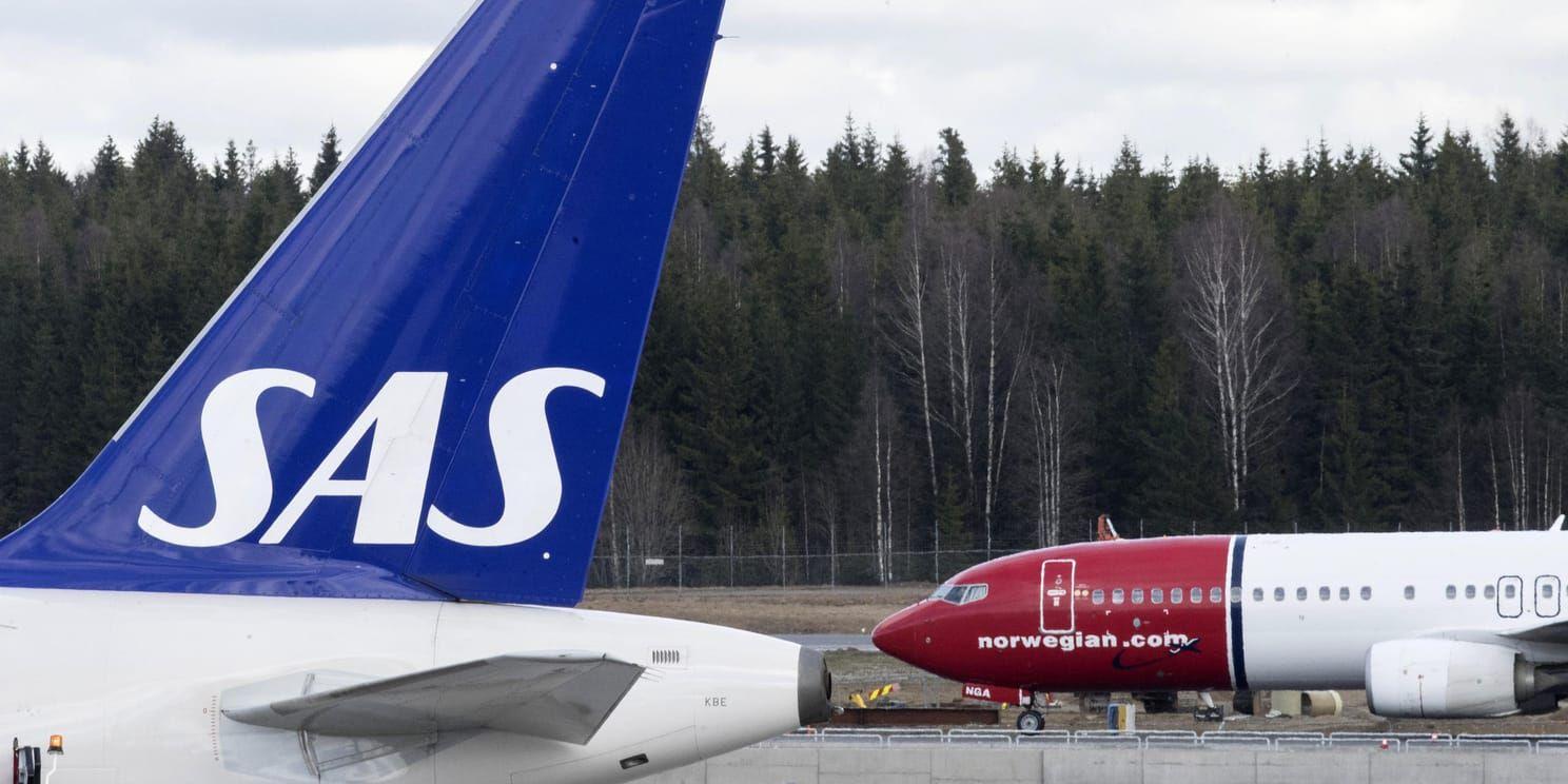 Både SAS och Norwegian slog passagerarrekord i juli. Arkivbild.