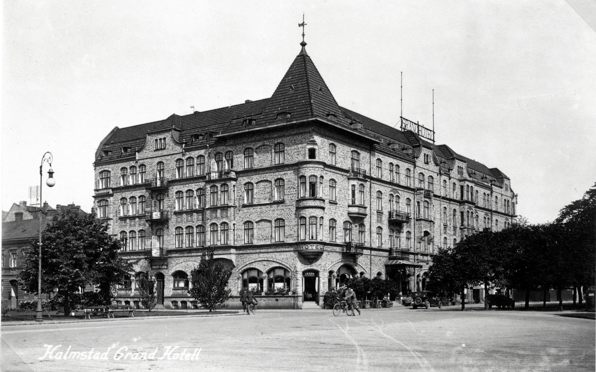 Grand Hotel i Halmstad – här arbetade Simon Olson innan han emigrerade till USA.