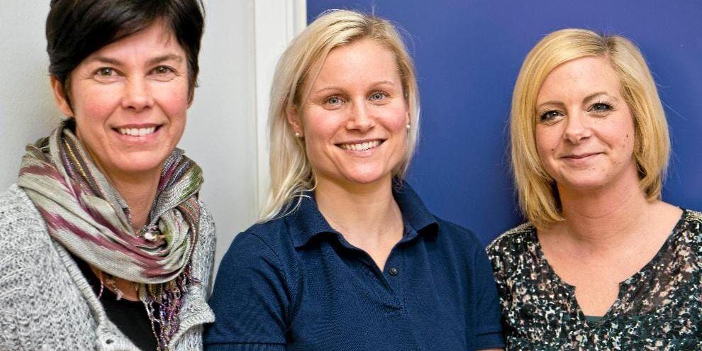 Engagerade. Tina Jönsson, dietist, Emma Börjesson, sjukgymnast, och Ellinor Andreasson, psykoterapeut, håller i viktgrupperna på Capio Citykliniken i Halmstad.