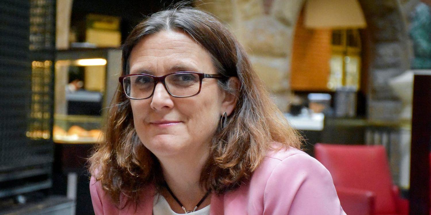 EU-kommissionär Cecilia Malmström, med uppdrag att mjuka upp handelsrelationen med USA. Arkivbild.