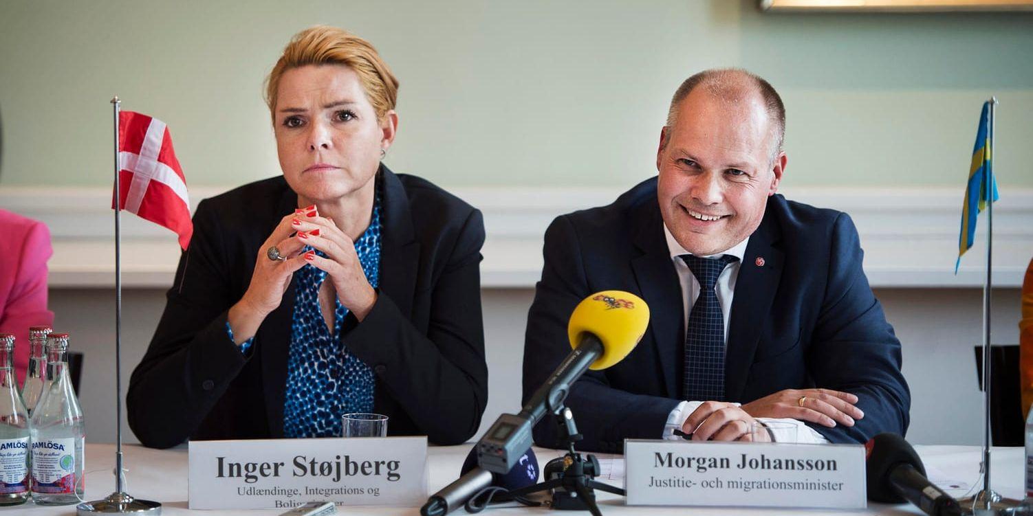 Både Danmarks integrationsminister Inger Støjberg och justitieminister Morgan Johansson gör sig redo för förlängda gränskontroller. Arkivfoto.