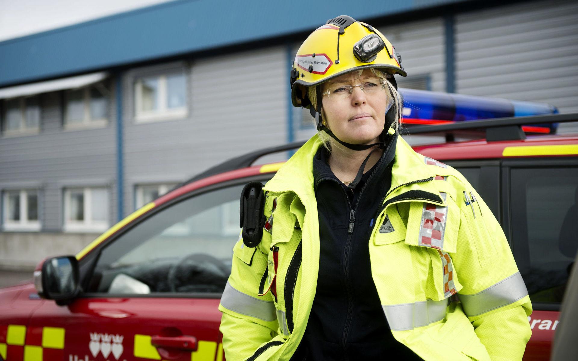 Räddningsledaren Tina Nordlund. (Bilden är från ett annat tillfälle.)