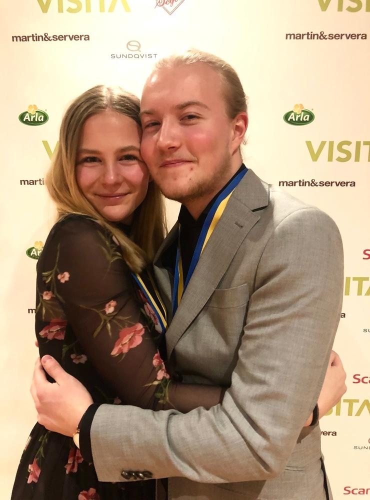 Jonna Malmsjö och Jesper Ljungqvist vann brons i kategorin servering.