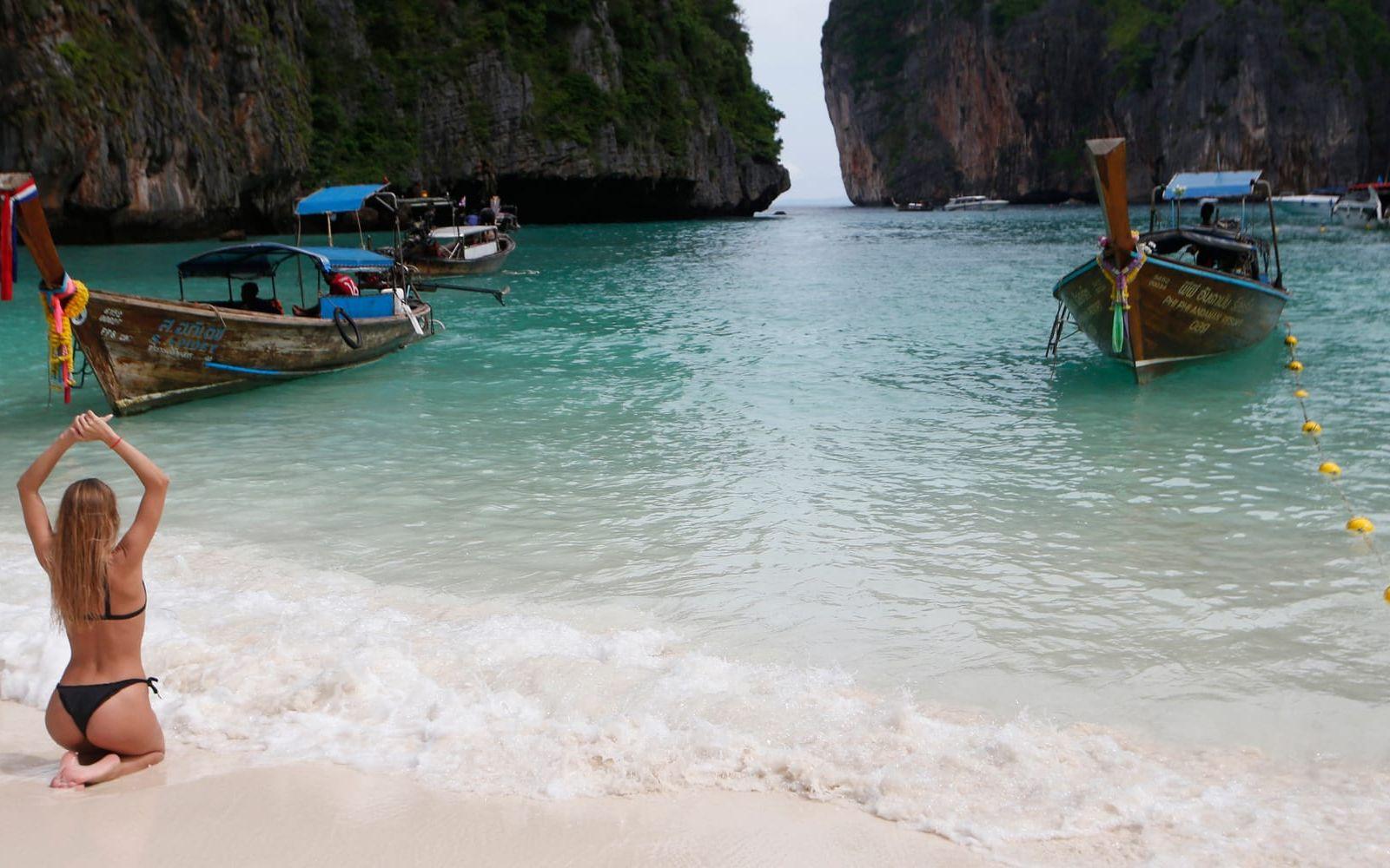 Ön Phi Phi Leh ligger i den thailändska provinsen Krabi – ett av hallänningarnas populäraste resmål. 