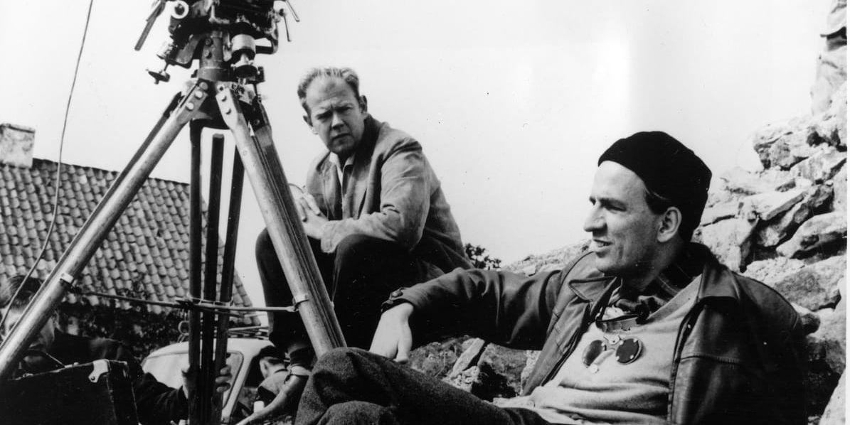 Regissören Ingmar Bergman uppmärksammas på vita duken. Arkivbild.