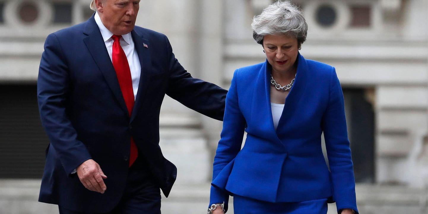 USA:s president Donald Trump och Storbrittaniens avgående premiärminister Theresa May.