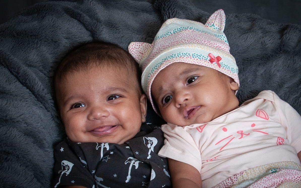 Muhammad Saif Uddin och Wasiga Saif, Halmstad fick den 11 april en pojke och en flicka som heter Musab och Iqra.