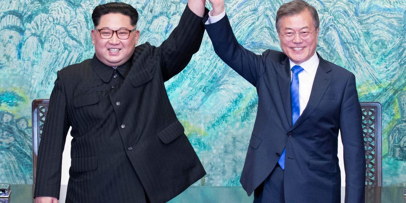 Kim Jong-Un och Moon Jae-In.