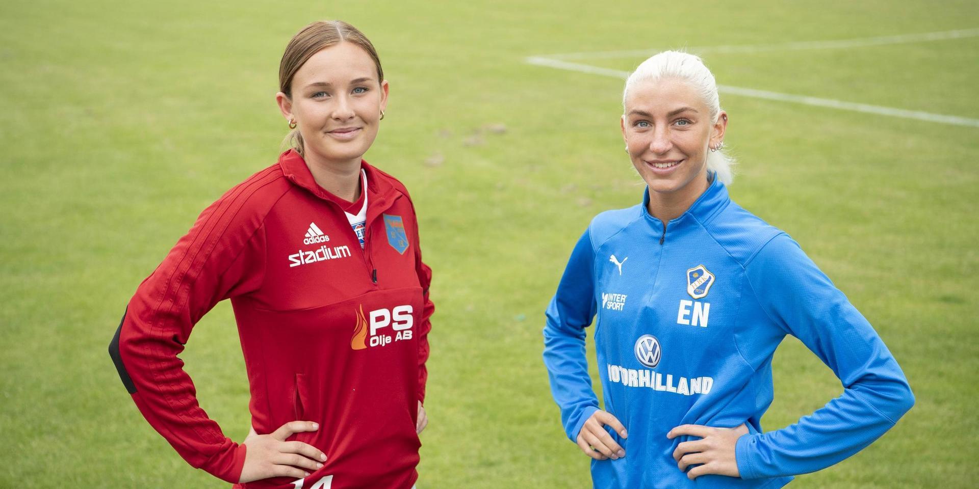 IS Halmias lagkapten Evelina Persson och Halmstads BK:s lagkapten Emma Nielsen kommer att mötas på fotbollsplanen denna säsong.