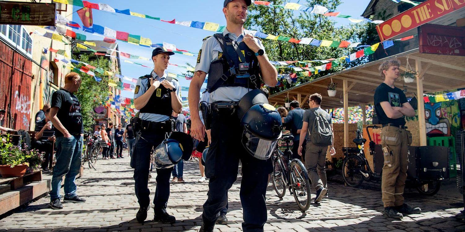 Dansk polis inledde sin insats mot haschhandeln i statsdelen Christiania den 25 maj i år.