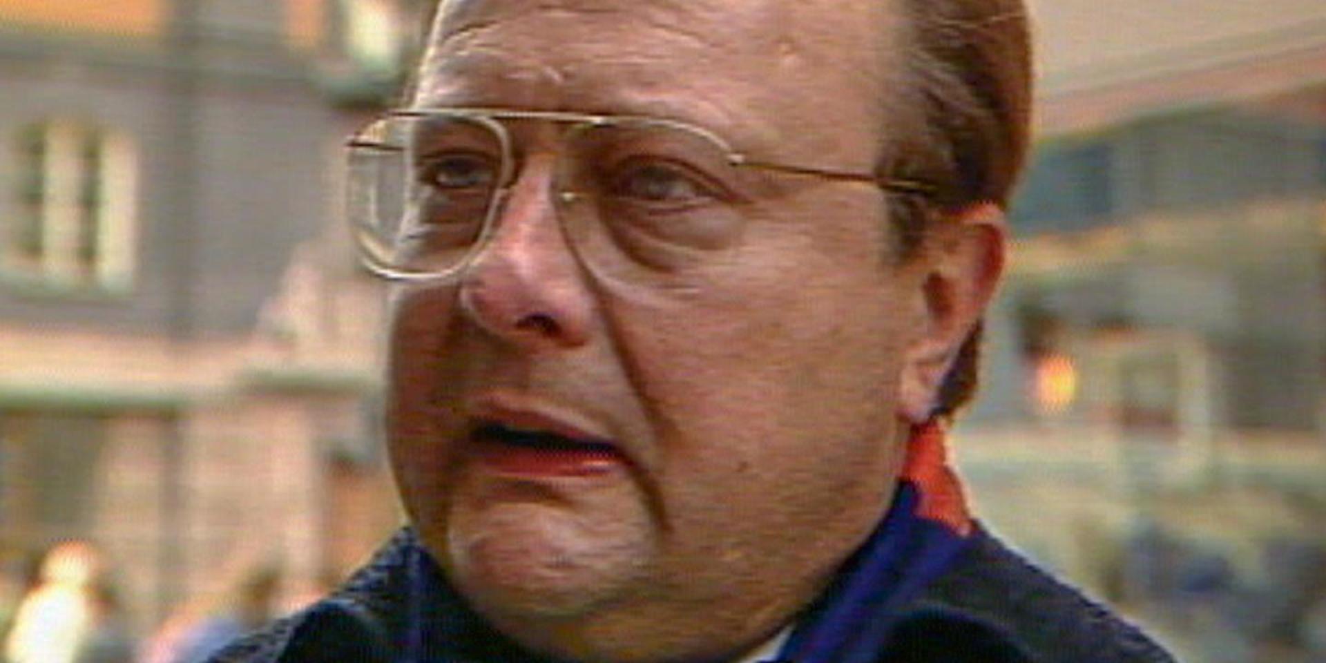 Stig Engström hävdade att han var ett av vittnena till Palmemordet, här i en SVT-intervju från 1986. Men flera oklarheter finns i hans uppgifter, och nu har han i stället pekats ut som den misstänkte mördaren. Arkivbild.