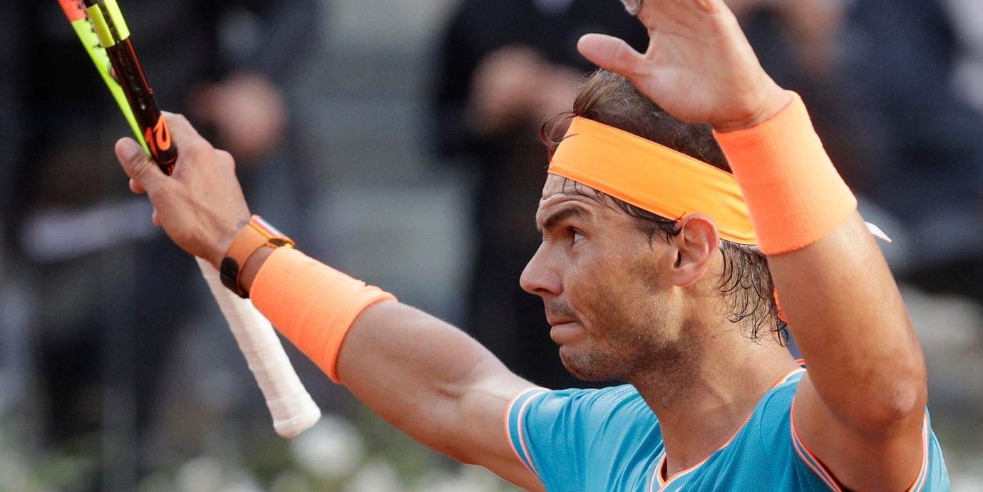 Rafael Nadal fick fira i Rom för nionde gången i karriären.