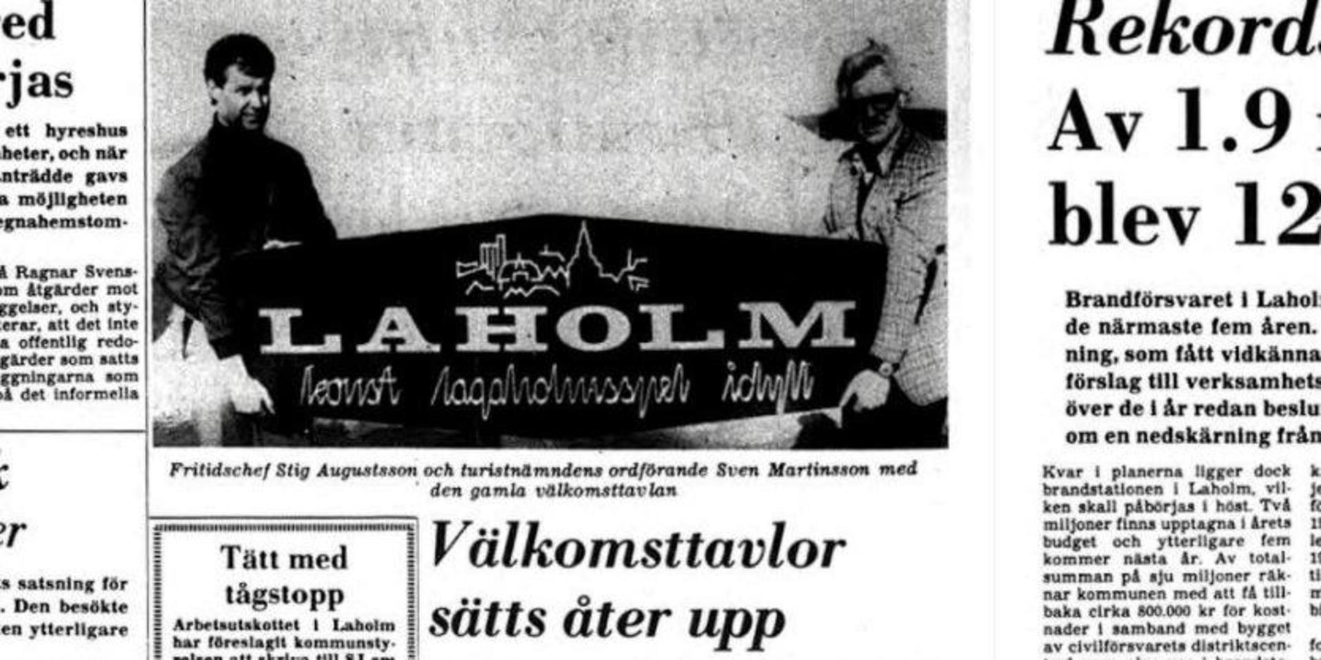 Hallandsposten 2 april 1980. Klippet visar att ordet som någon gång under de senaste 40 åren försvunnit är ”Lagaholmsspel”.