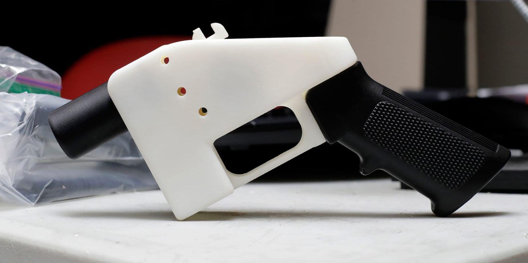 En 3D-printad pistol av den tidiga modellen 'Liberator'. De senaste åren har de 3D-printade vapnen blivit betydligt mer sofistikerade. Arkivbild.