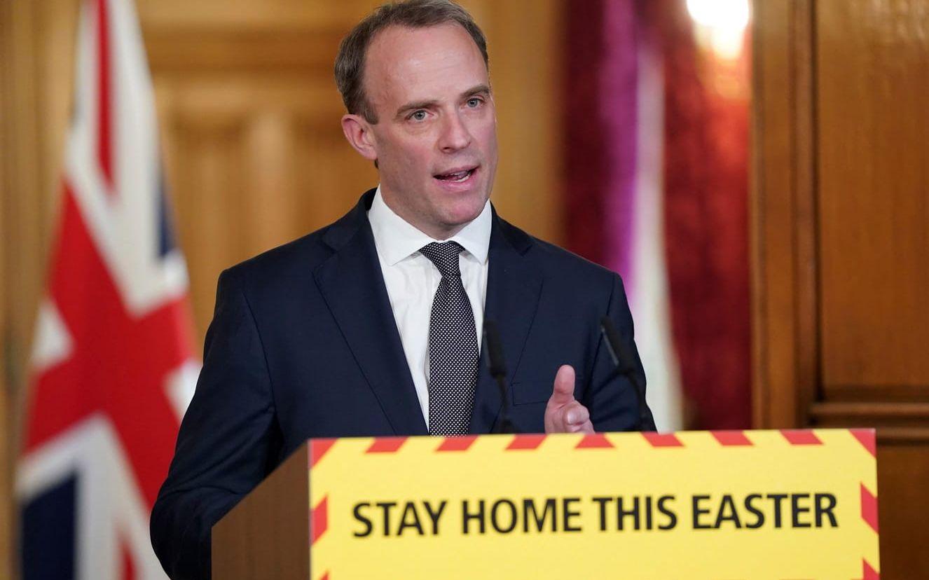 Storbritanniens utrikesminister Dominic Raab. Arkivbild.