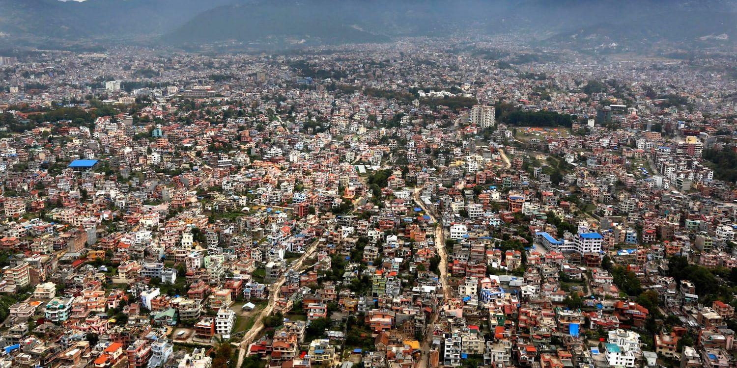 Ska förbindas med Shigatse. Nepals huvudstad Katmandu. Arkivbild.