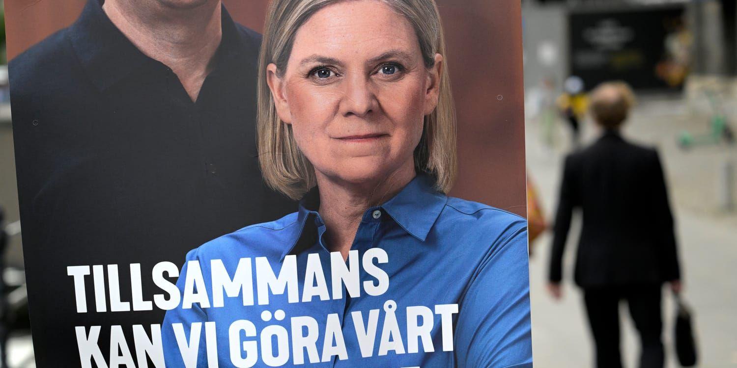 Socialdemokraternas valkampanj har större fokus på Magdalena Anderssons person än det politiska innehållet.