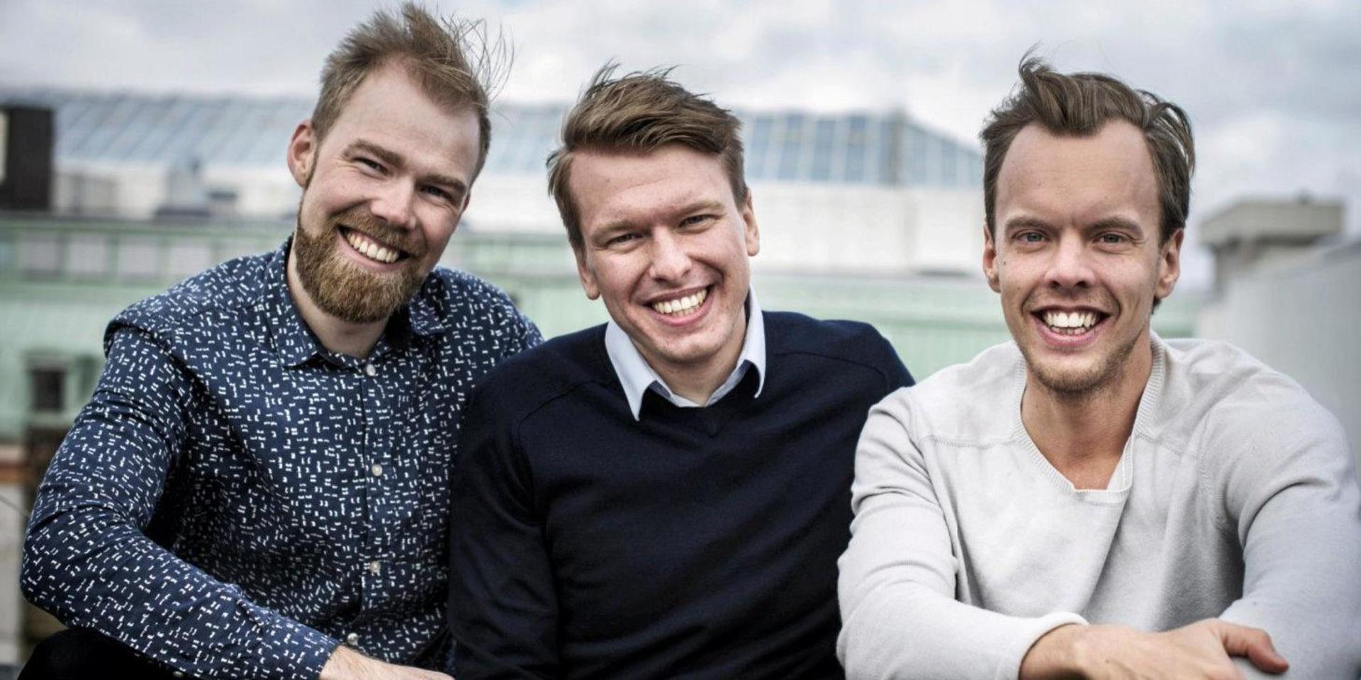 Jonas Karles, Marcus Lönnberg och Joakim Sjöblom som grundade teknikföretaget Minna Technologies. 