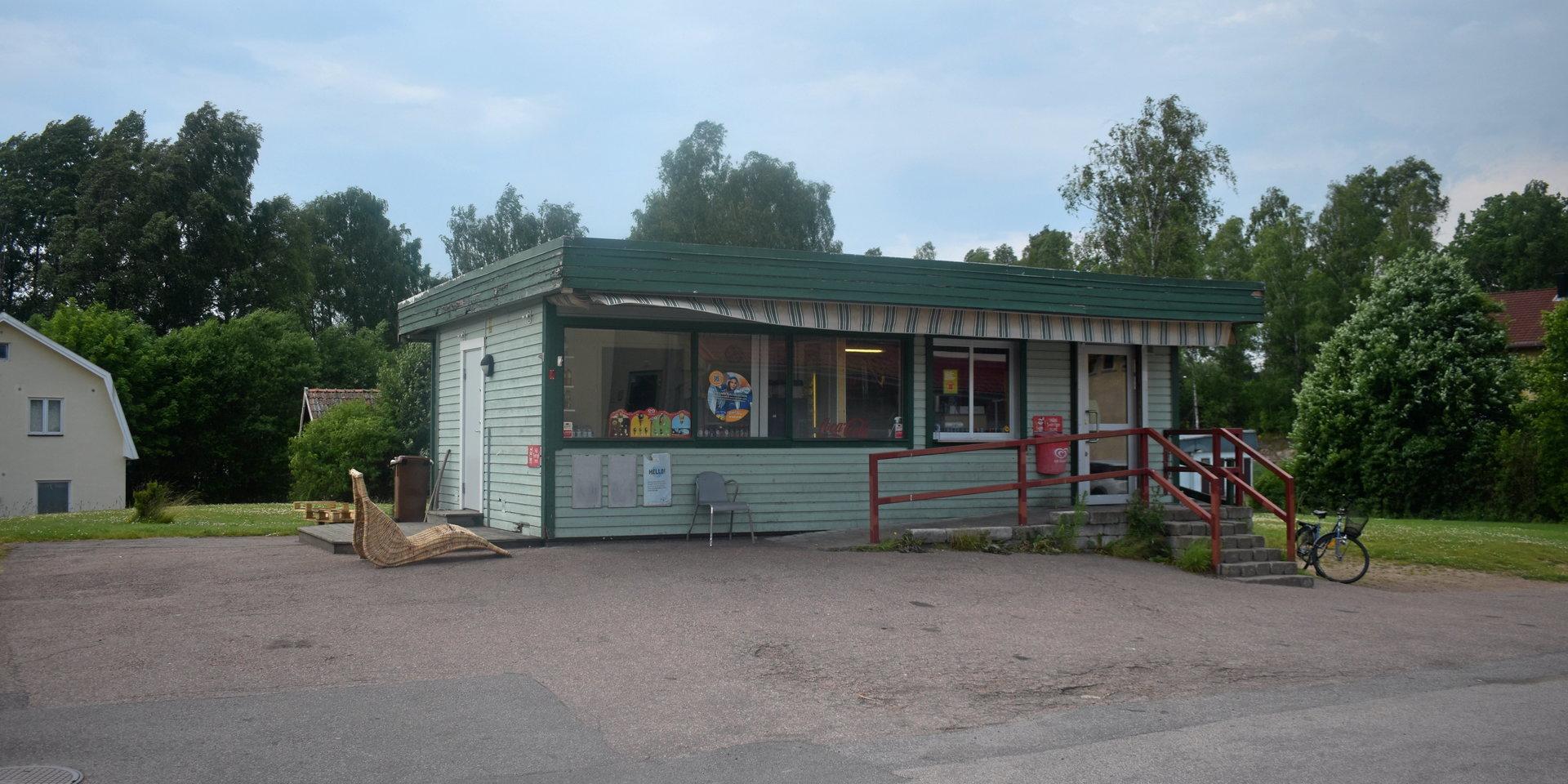 Hylte Kiosken, även kallad Gröna Kiosken i folkmun, i Hyltebruk.