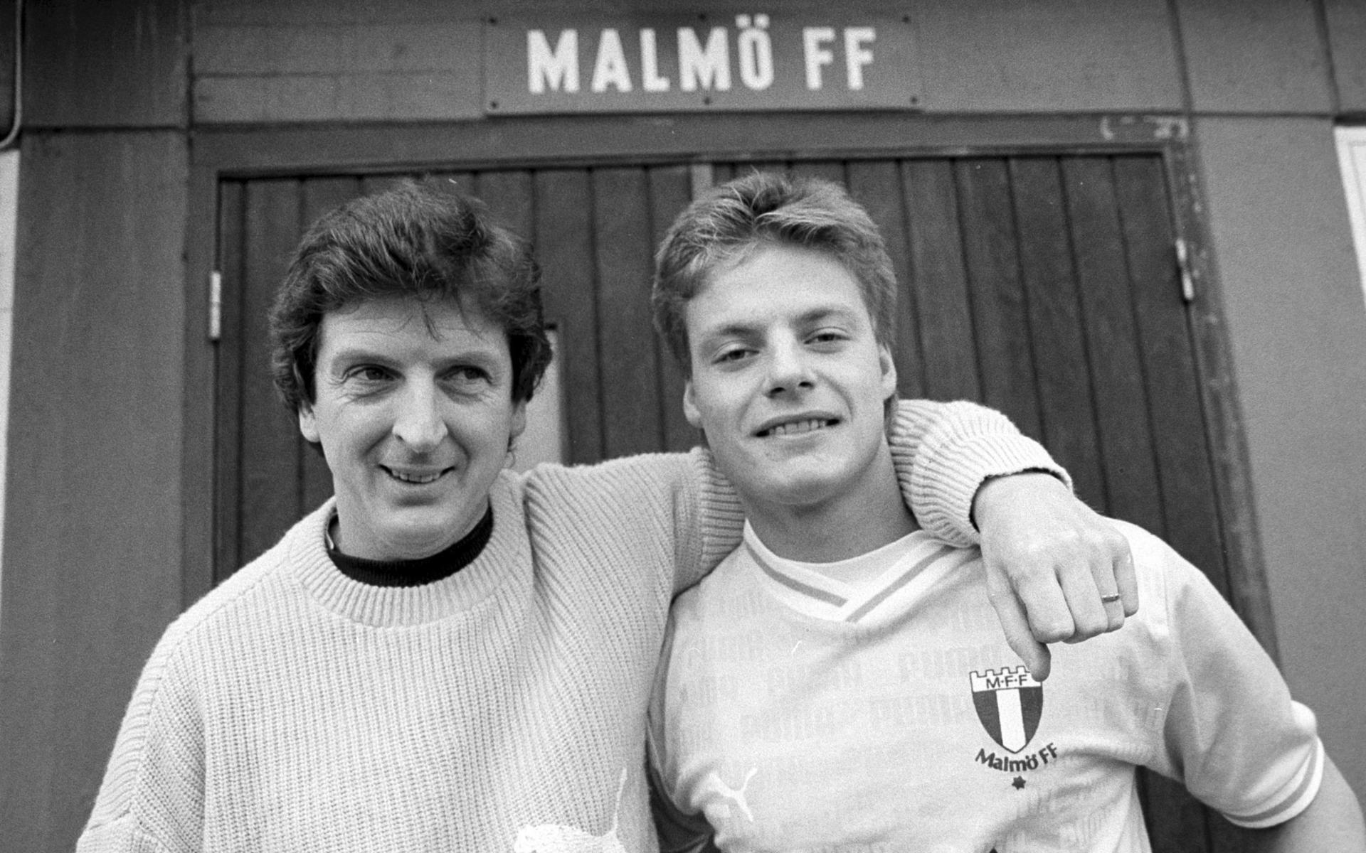 Roy Hodgson och Stefan Schwarz tillsammans under tiden i Malmö FF i slutet av 80-talet.