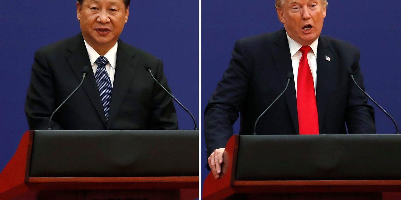 Rapporter om att USA:s president Donald Trump och Kinas president Xi Jinping har förbättrat sina relationer glädjer investerarna. Arkivbild.
