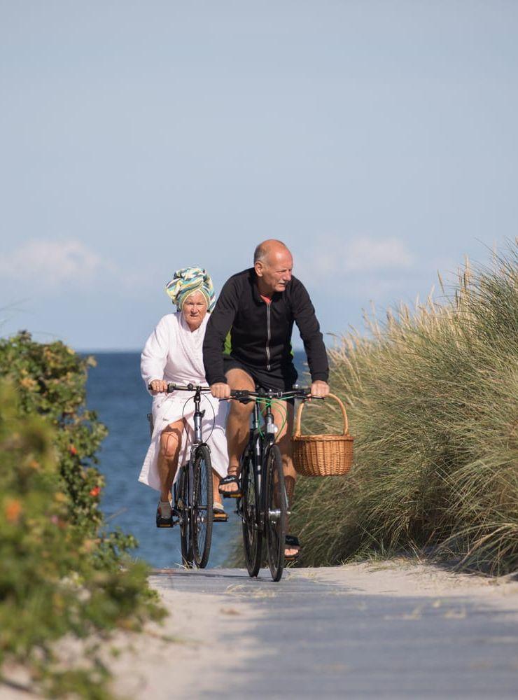 
    Med cykel kan man enkelt nå alla spännande platser i Fredrikshamn. 
    <em>Foto: Turisthus Nord</em>
   