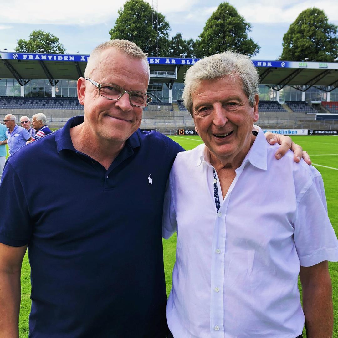 Janne Andersson och Roy Hodgson sommaren 2018 på Örjans vall.