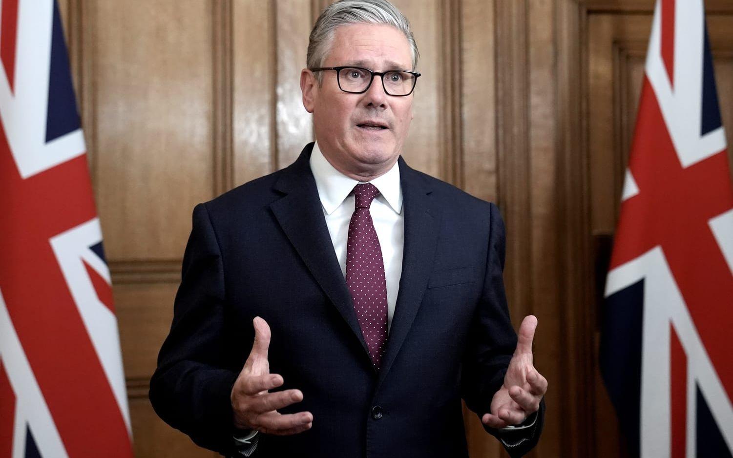 Storbritanniens premiärminister Keir Starmer sitter löst inför torsdagens brittiska lokalval. Arkivbild.