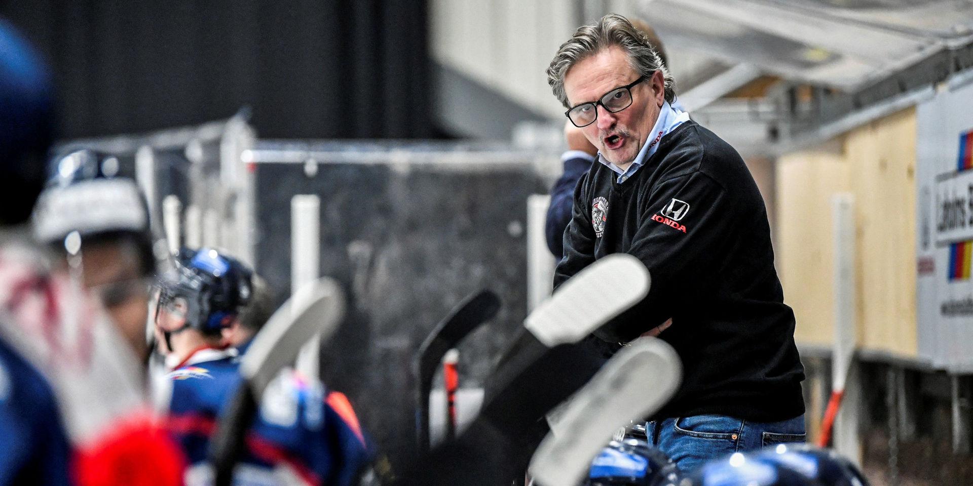 Halmstad Hammers tränare Fredrik Johansson gillar att flyga under radarn: ”De andra tränarna verkar inte ta oss på allvar trots att vi vann Allettan och spelade Hockeyettanfinalen i fjol.”