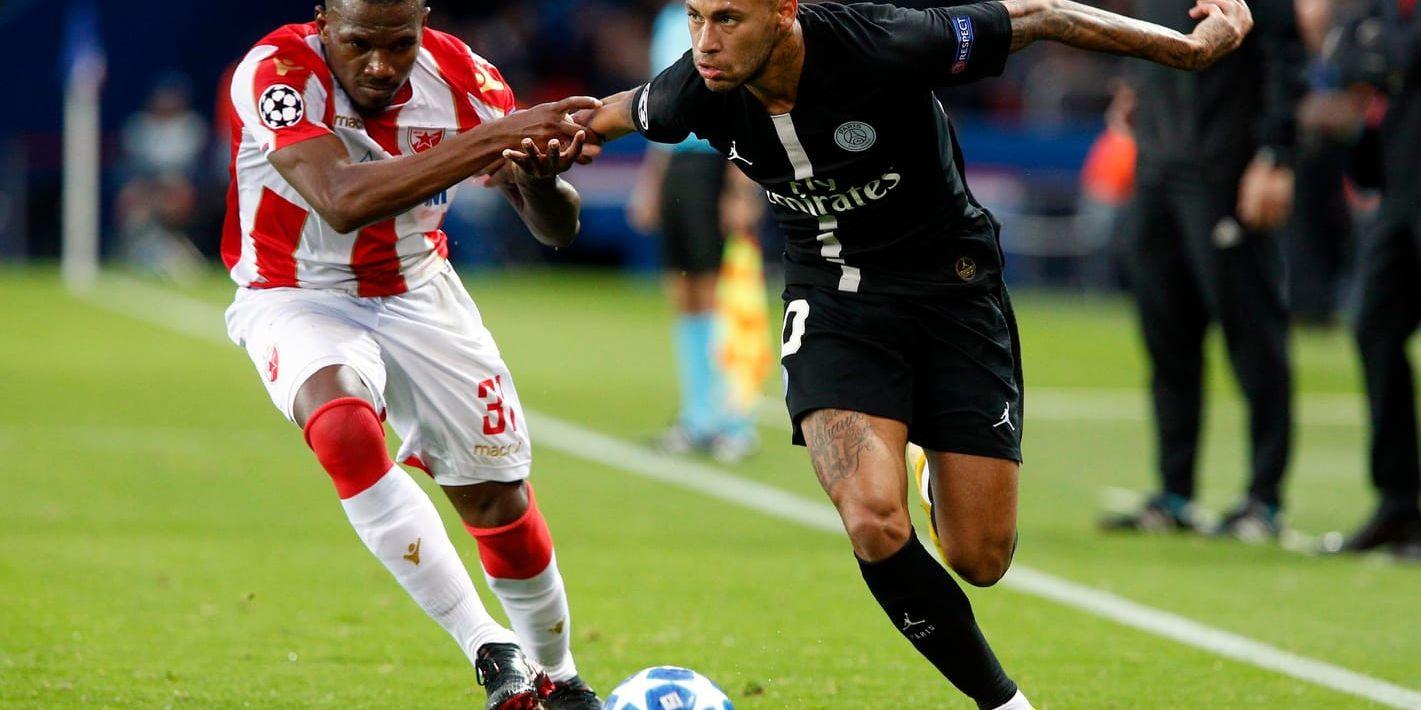 Paris Saint-Germain vann med 6–1 mot Röda Stjärnan.
