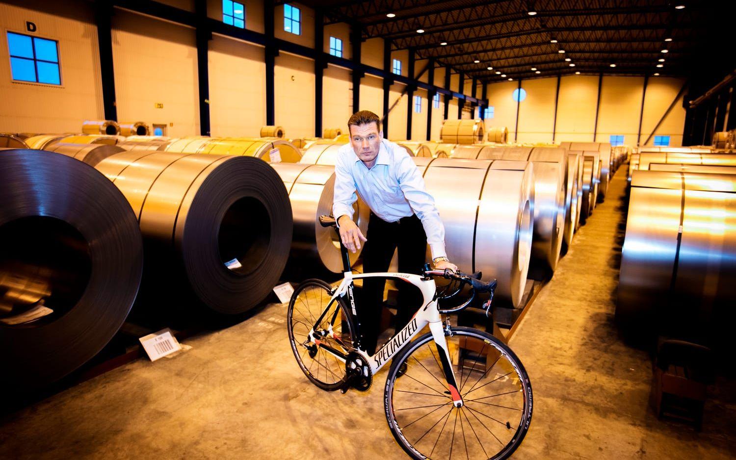 Målinriktad. Michael Andersson har nått stora framgångar som proffscyklist men också som affärsman inom stålkoncernen Tata Steel. Bild: Patrik Ljungman