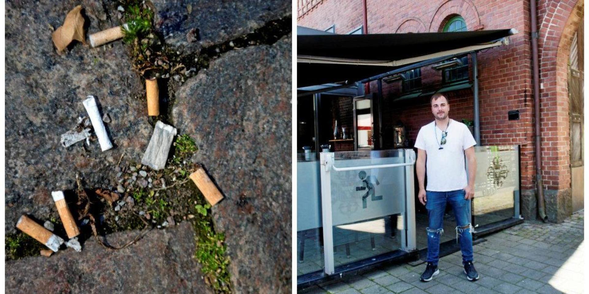 Antalet fimpar som slängs har blivit fler, sedan rökförbudet infördes. 
