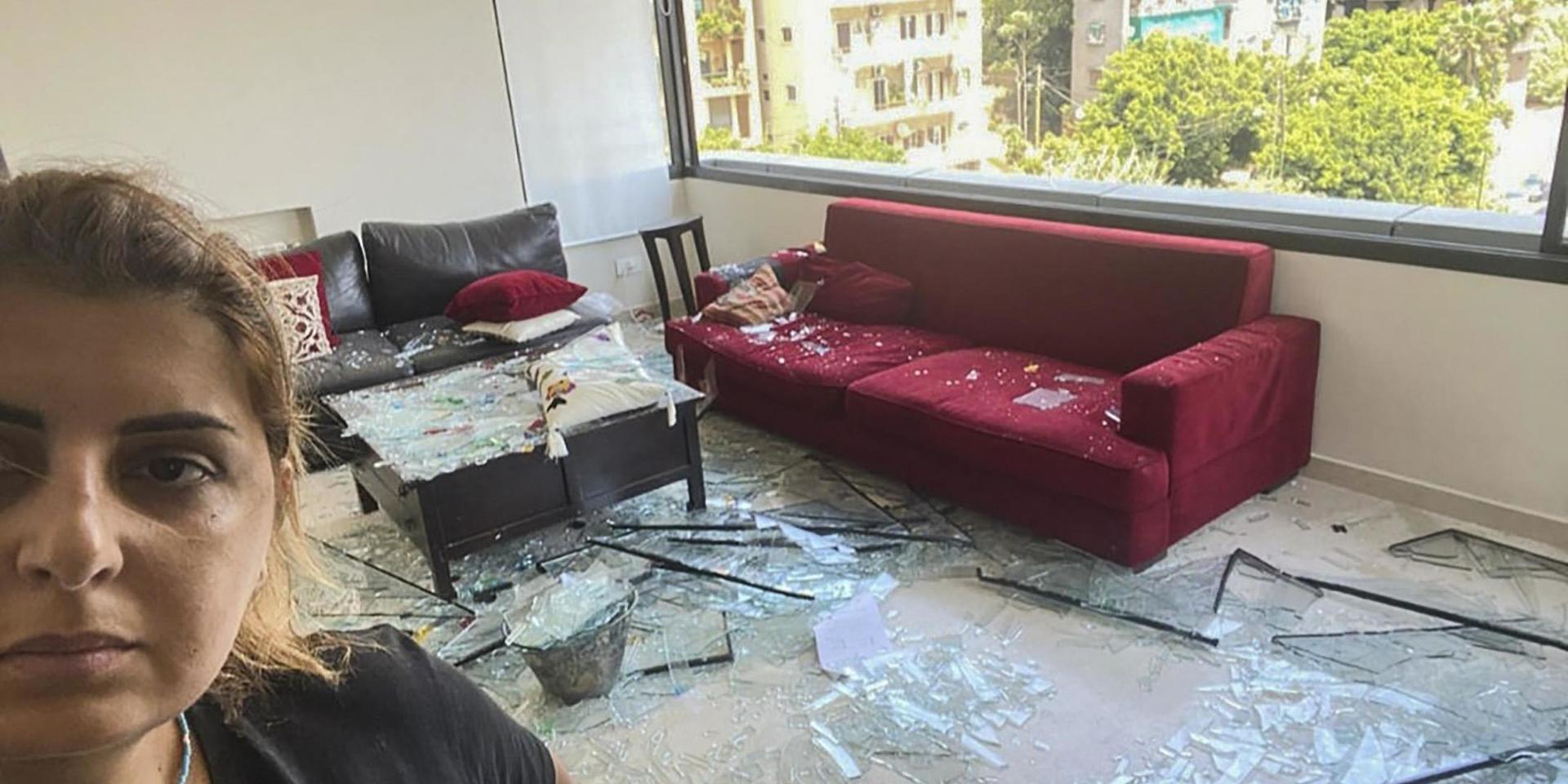 Aktivisten Jumanah Zabanehs hem förstördes delvis i explosionerna.
