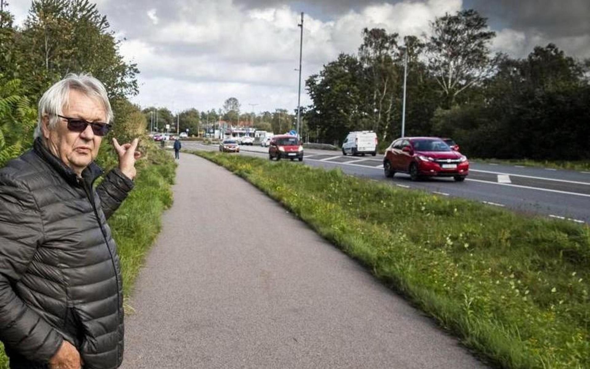 Bullret från trafiken på Nya Tylösandsvägen har blivit värre de senaste åren menar Olle Hedenström.