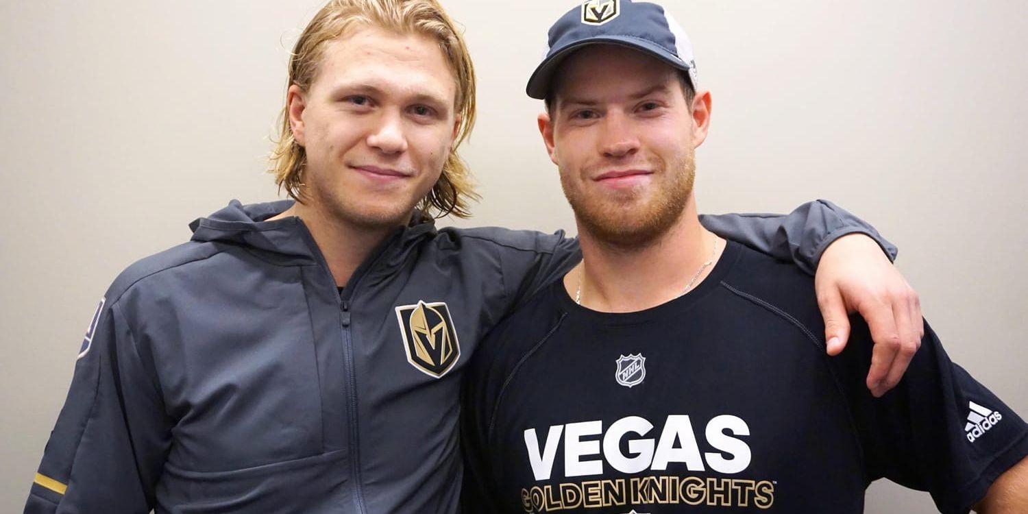 William Karlsson, till vänster, och Oscar Lindberg har bidragit till Vegas gyllene säsongsstart. Arkivbild.