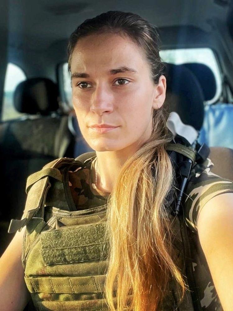 Maritjka Rybatjok, 27, är specialpolis av löjtnantsgrad och vid fronten sedan 2014.