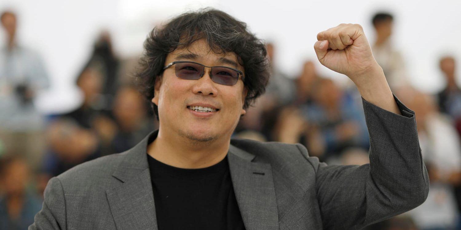 Regissören Bong Joon-ho under filmfestivalen i Cannes i maj. Arkivbild.