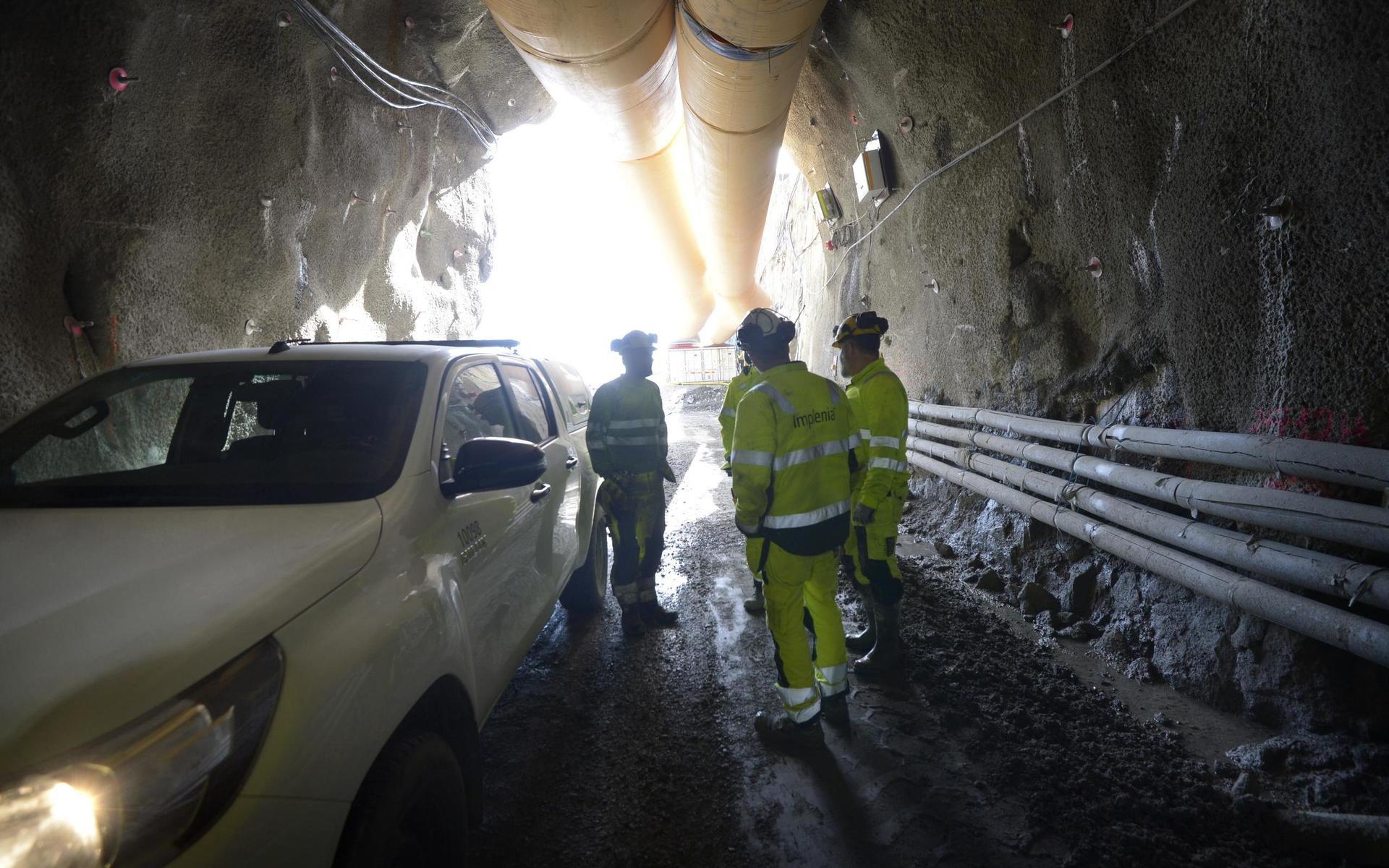 Tunnelmynningen för servicetunneln i Breared.