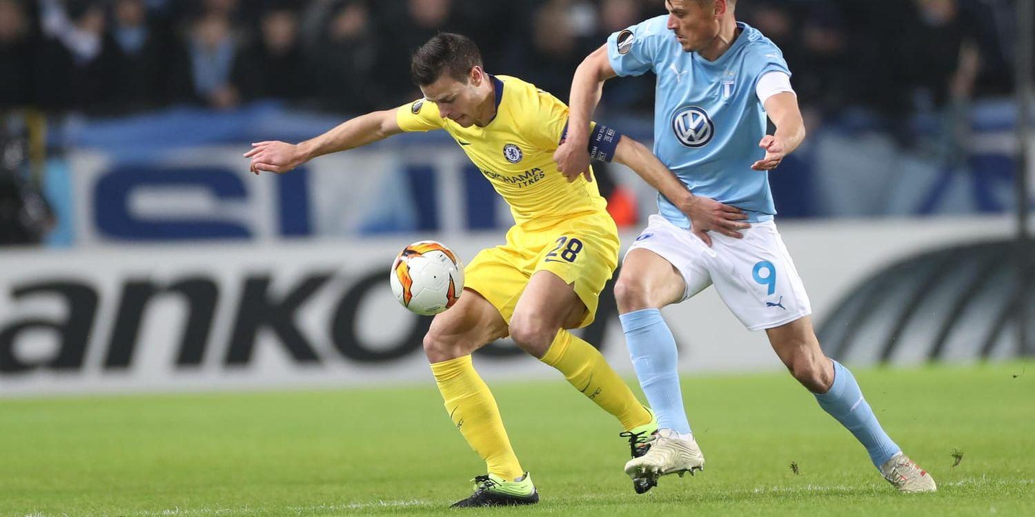 Malmö FF-anfallaren Markus Rosenberg var stolt över insatsen men missnöjd över resultatet (1–2) i det första mötet av två i 16-delsfinalen av Europa League mot Chelsea.