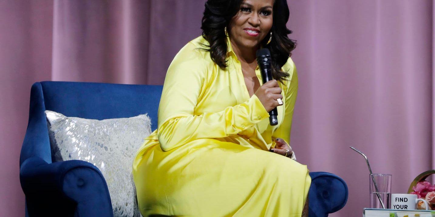 Michelle Obama är på världsturné med sin självbiografi "Min historia" som sålts i över tio miljoner exemplar sedan den gavs ut i november 2018. Arkivbild.