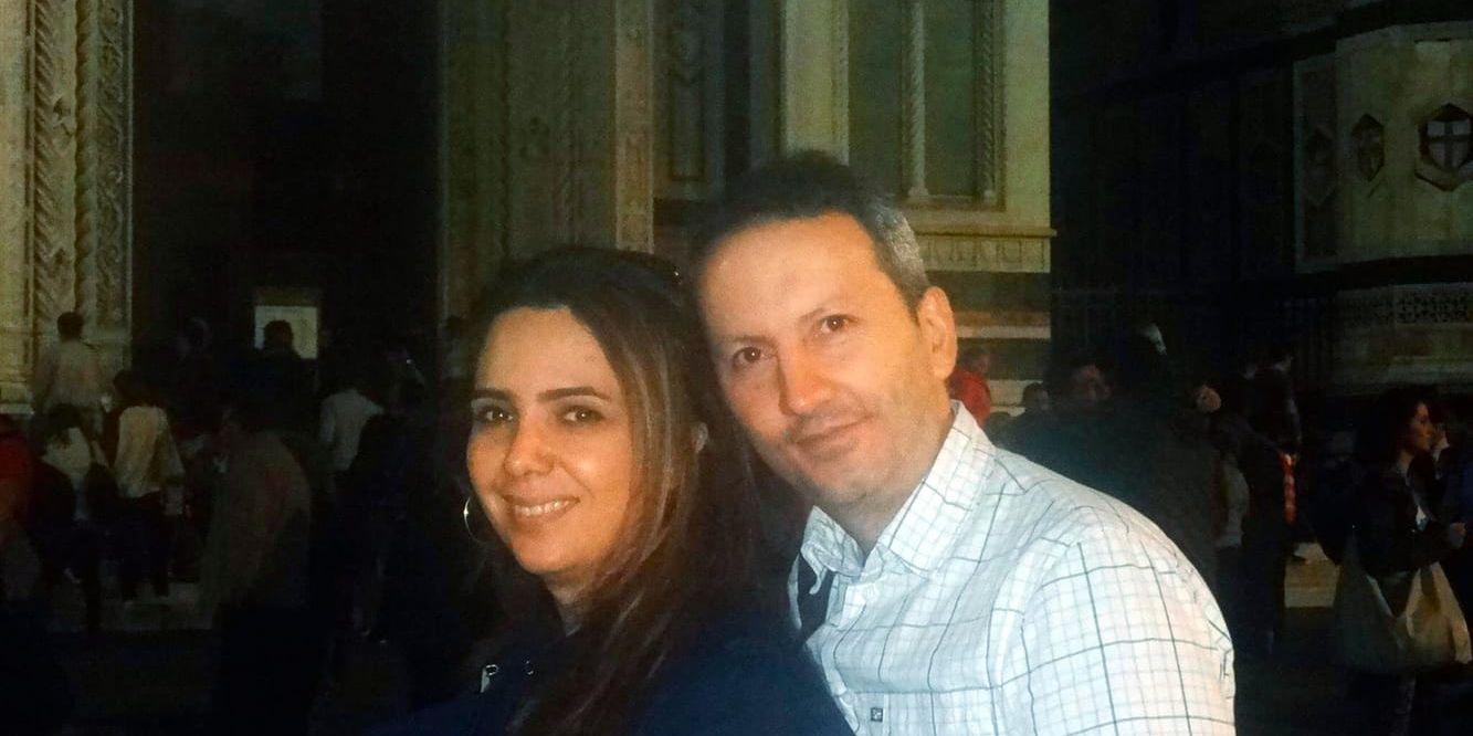 KI-forskaren Ahmadreza Djalali tillsammans med sin fru Vida Mehrannia. Arkivbild.