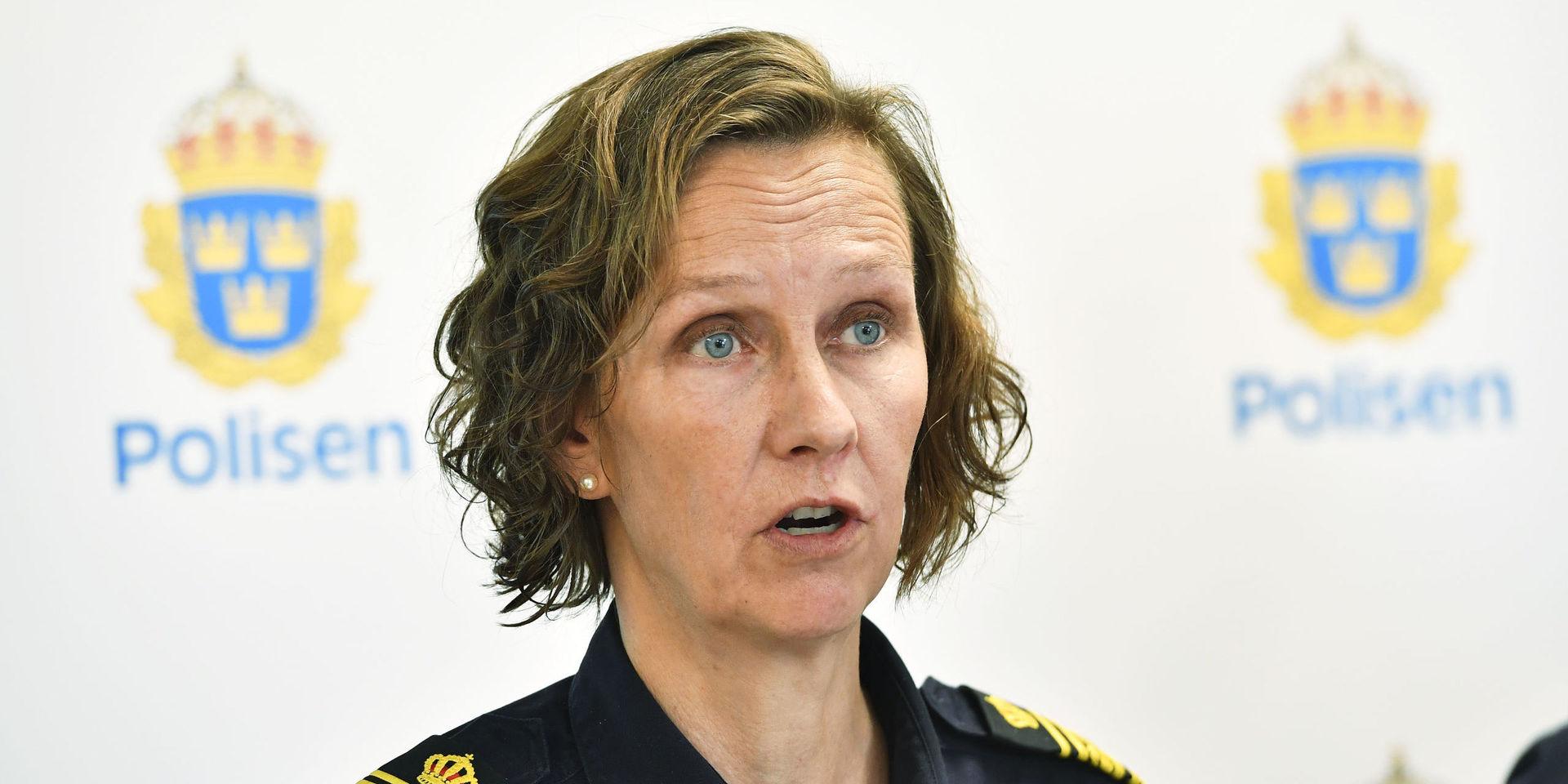 Carolina Paasikivi, polisområdeschef i Stockholm, tycker att vi sak vara uppmärksamma, men inte skräckslagna. Arkivbild.