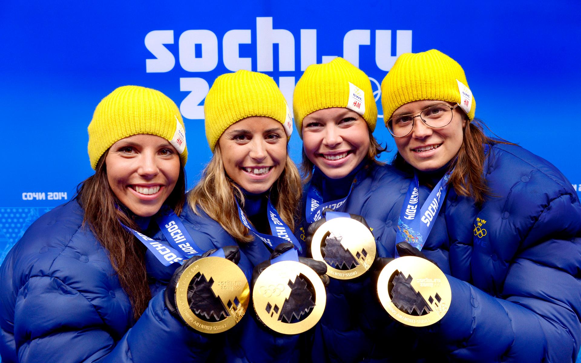 Vid OS i Sotji 2014 tog Sverige sitt första stafettguld på damsidan sedan 1960, det här efter en helt makalös avslutningssträcka från Kalla. I laget ingick också  Anna Haag, Emma Wiken och Ida Ingemarsdotter.
