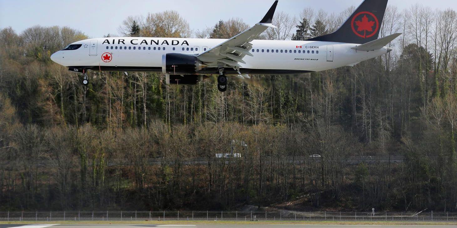 En kvinna lämnades kvar på ett av Air Canadas flygplan. Arkivbild.